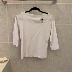 white half sleeve shirt